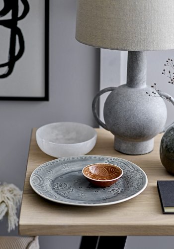 BLOOMINGVILLE Kean Bordlampe, Gr, Terrakotta