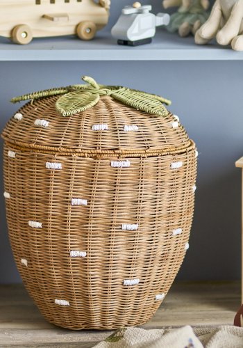 BLOOMINGVILLE MINI Pelino Kurv m/lg, Brun, Rattan