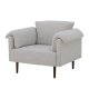 BLOOMINGVILLE Chesham loungestol, m. armln - rhvid polyester og eg