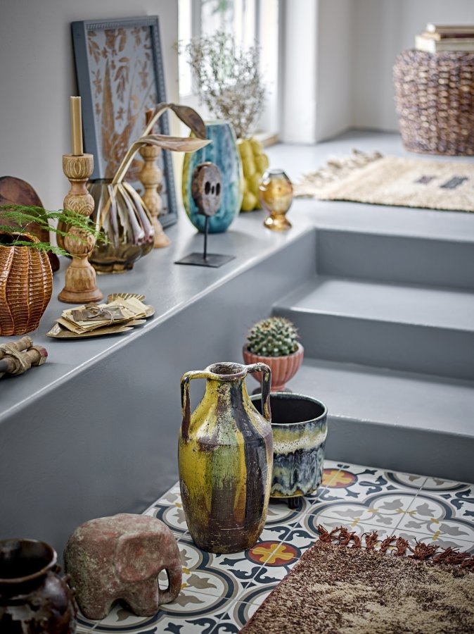 CREATIVE COLLECTION Wilder Deko Vase, Gul, Terrakotta