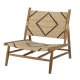 CREATIVE COLLECTION Lennox loungestol - natur/sort rattan og natur teaktr
