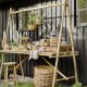 BLOOMINGVILLE Malo havebord, m. stativ, rektangulr - natur bambus (178x75)