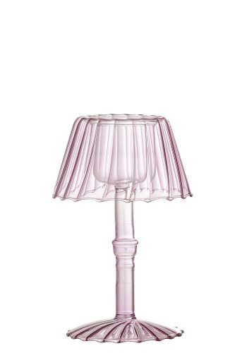 BLOOMINGVILLE Cisco Fyrfadsstage, Rosa, Glas