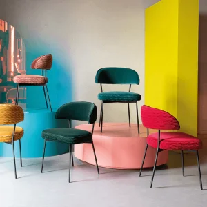 BOLD MONKEY The Winner Takes It All spisebordsstol - mrkegrn fljl og sort jern