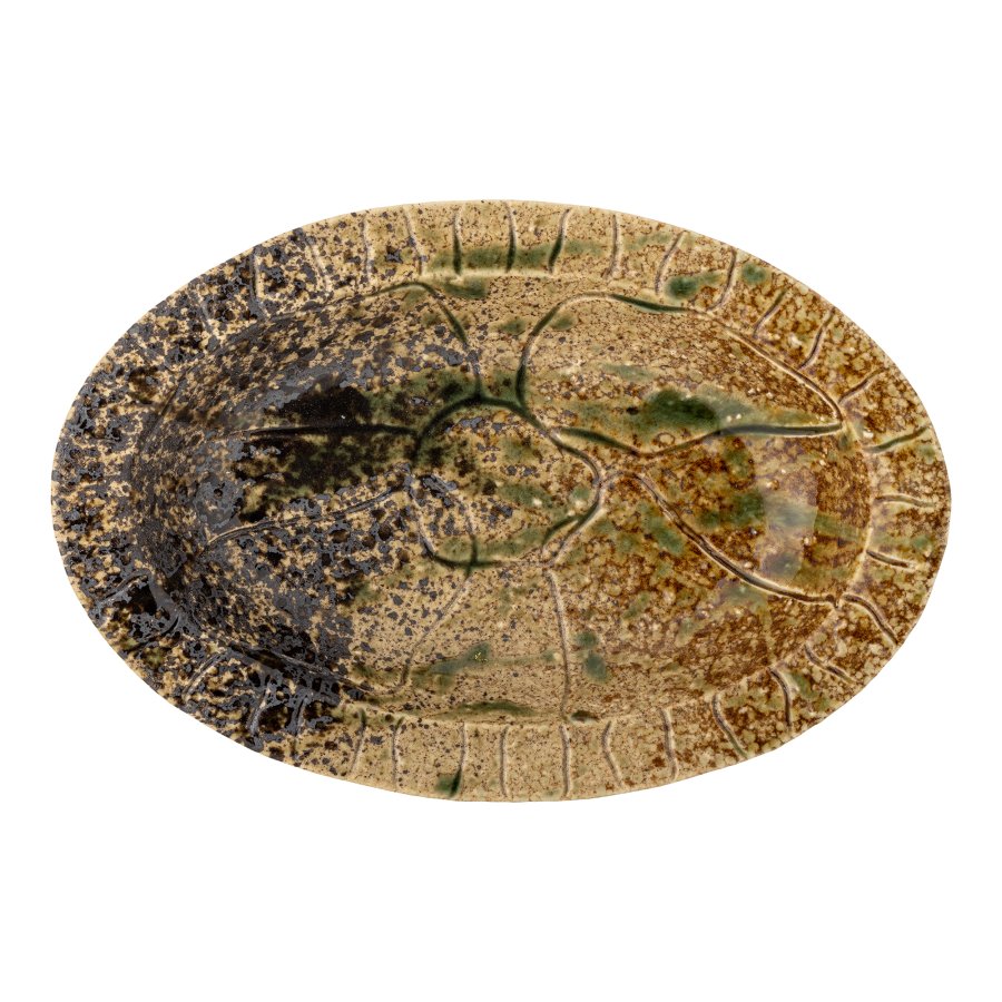 CREATIVE COLLECTION Larken Serveringsfad, Sort, Stentj