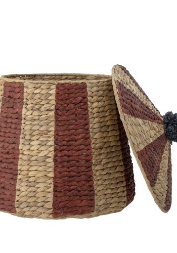 BLOOMINGVILLE MINI Birsen kurv, m. lg - natur og rd vandhyacint (40)