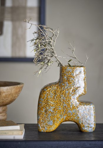 BLOOMINGVILLE Ollia Vase, Brun, Stentj