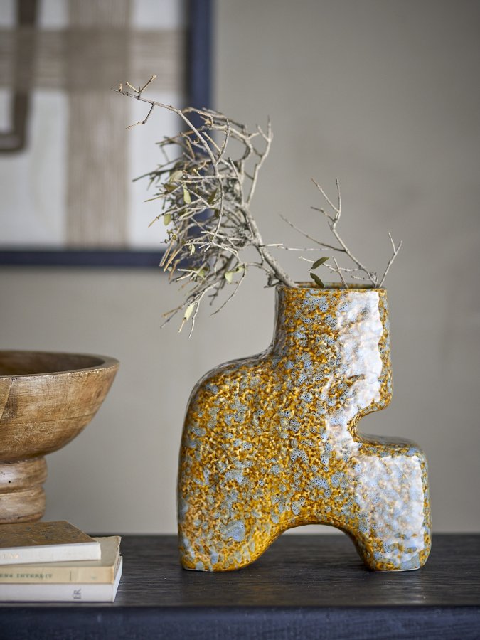 BLOOMINGVILLE Ollia Vase, Brun, Stentj