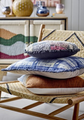 CREATIVE COLLECTION Lennox loungestol - natur/sort rattan og natur teaktr