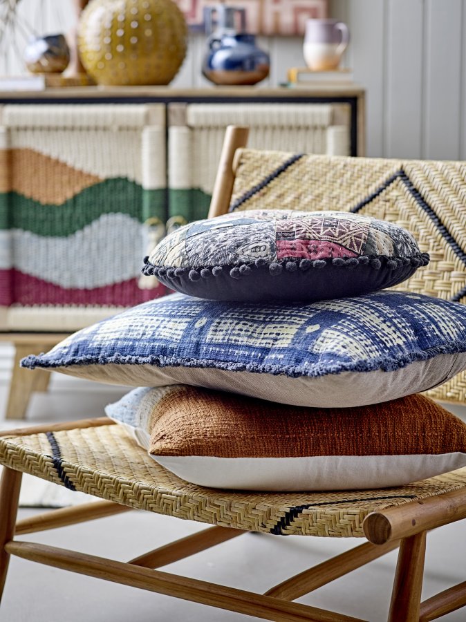 CREATIVE COLLECTION Lennox loungestol - natur/sort rattan og natur teaktr