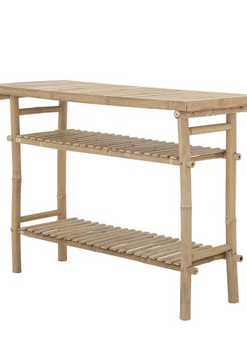 BLOOMINGVILLE Sole sidebord, m. 2 hylder - natur bambus (100x40)