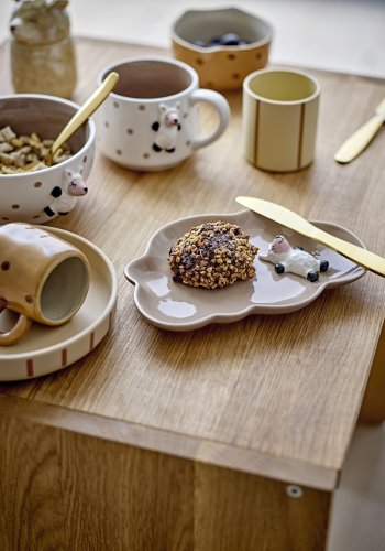 BLOOMINGVILLE MINI Dolly Tallerken, Brun, Stentj