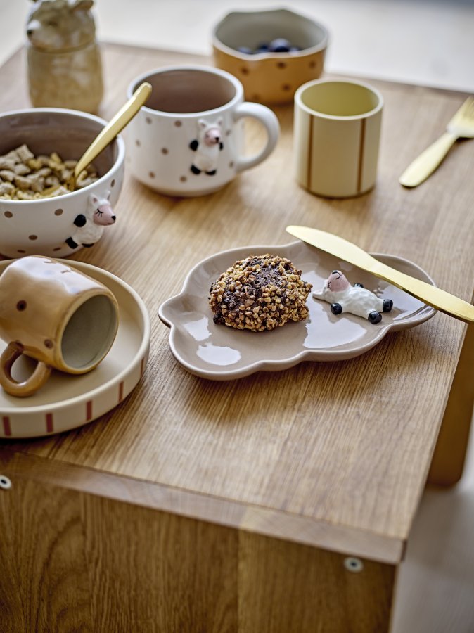 BLOOMINGVILLE MINI Dolly Tallerken, Brun, Stentj