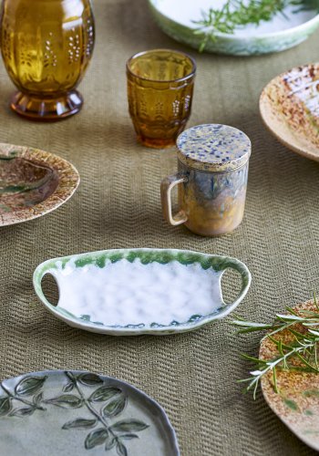 CREATIVE COLLECTION Prim Serveringsfad, Grn, Stentj