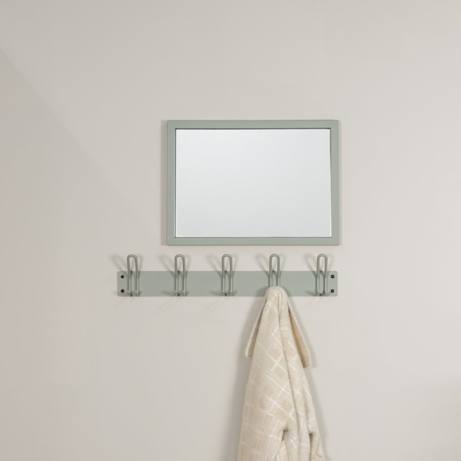 SPINDER DESIGN Miles 5 knagerkke, m. 5 knager - stvet grn stl