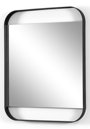 SPINDER DESIGN Rex S vgspejl, rektangulr - spejlglas og sort stl (60x46)