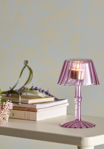 BLOOMINGVILLE Cisco Fyrfadsstage, Rosa, Glas