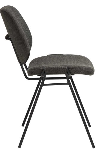 DAN-FORM Yeet spisebordsstol - sort stof og sort stl