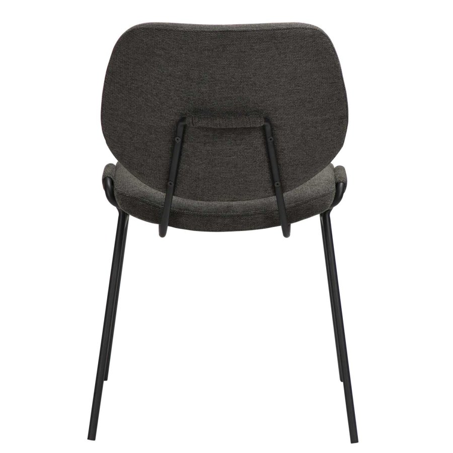 DAN-FORM Yeet spisebordsstol - sort stof og sort stl