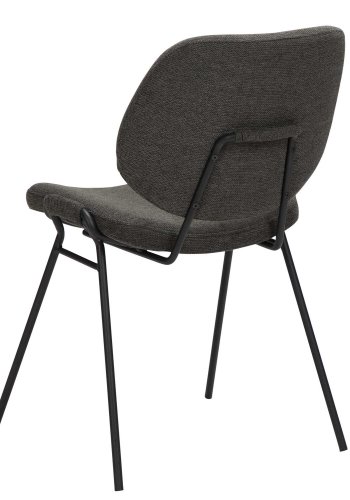 DAN-FORM Yeet spisebordsstol - sort stof og sort stl