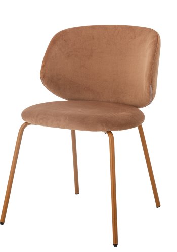 BLOOMINGVILLE Ponte spisebordsstol - orange genanvendt polyester og orange metal