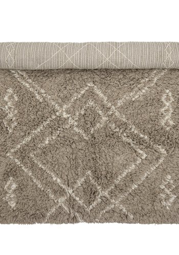 BLOOMINGVILLE Edea gulvtppe, rektangulr - brun bomuld (150x90)