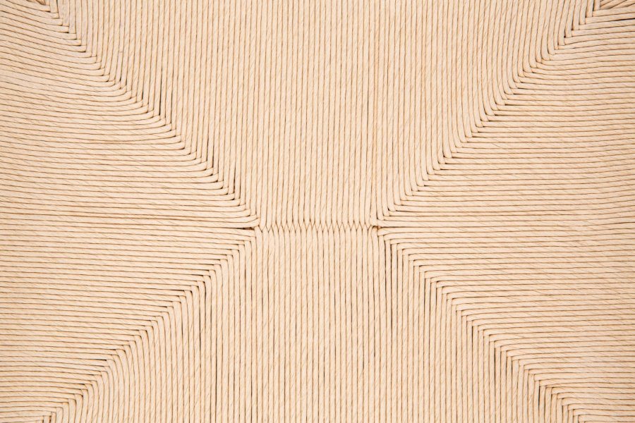 ACT NORDIC York spisebordsstol, m. armln - flettet papir reb og hvidolieret eg