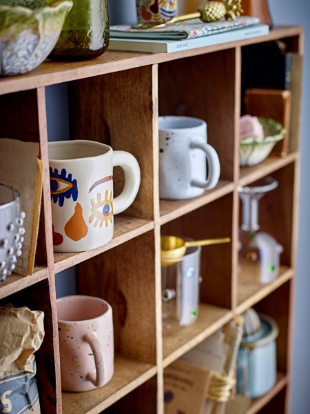 BLOOMINGVILLE Tilo vghylde, kvadratisk - brun genanvendt tr (70x70)