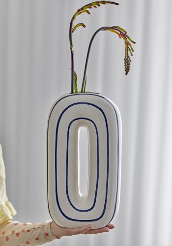 BLOOMINGVILLE Mae Vase, Bl, Keramik