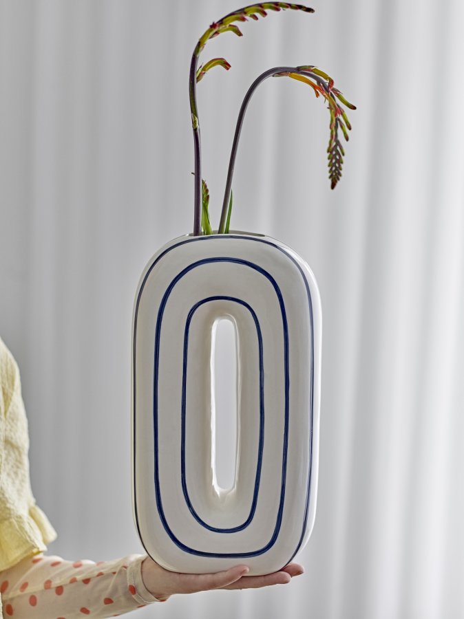 BLOOMINGVILLE Mae Vase, Bl, Keramik