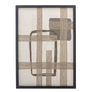 BLOOMINGVILLE Bie vgdekoration, rektangulr - brun bomuld (70x50)