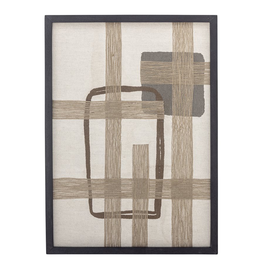 BLOOMINGVILLE Bie vgdekoration, rektangulr - brun bomuld (70x50)