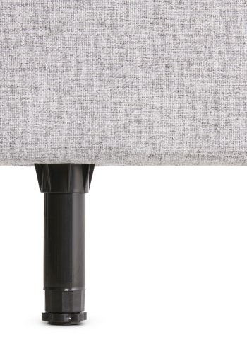 Plain sengegavl, hjdejusterbar - antracitgr polyester stof (L:160)