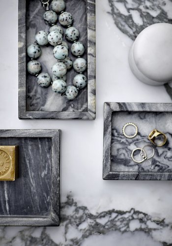 BLOOMINGVILLE Lira Krukke m/lg, Hvid, Marmor