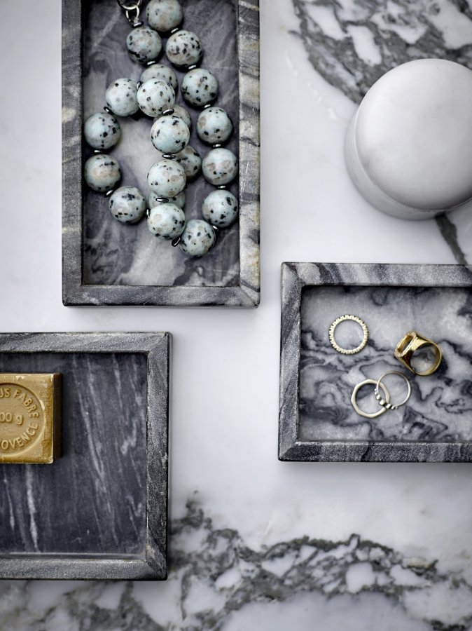 BLOOMINGVILLE Lira Krukke m/lg, Hvid, Marmor