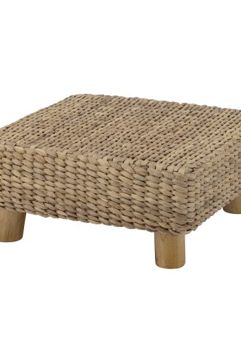 BLOOMINGVILLE MINI Mojo brnetaburet, kvadratisk - natur vandhyacint og teak (50x50)