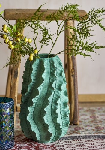 CREATIVE COLLECTION Natika Deko Vase, Grn, Terrakotta