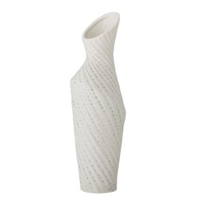 CREATIVE COLLECTION Fikla Vase, Hvid, Stentj