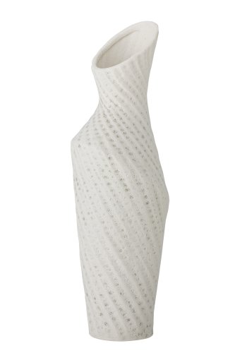 CREATIVE COLLECTION Fikla Vase, Hvid, Stentj