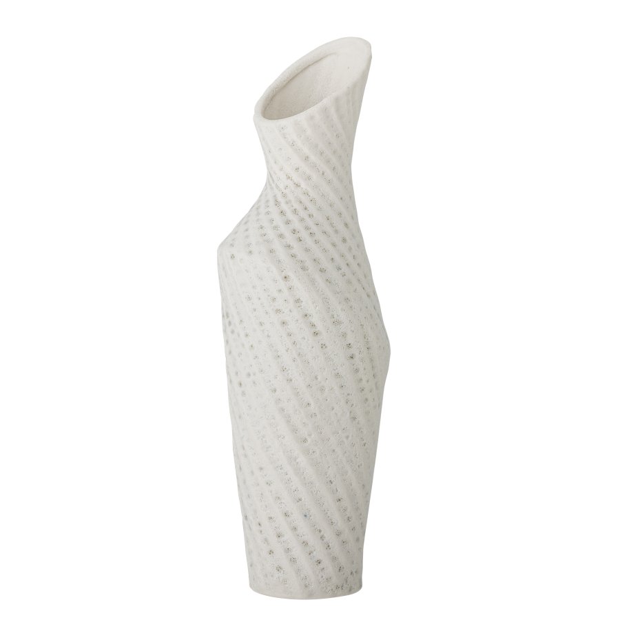 CREATIVE COLLECTION Fikla Vase, Hvid, Stentj