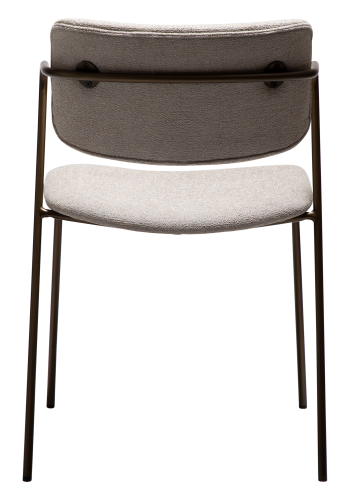 DAN-FORM ZED Stol Cashmere bouclé stof m. antikke messing ben