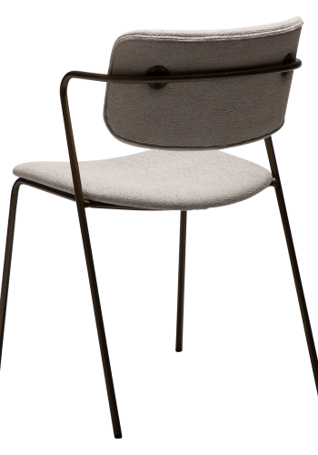 DAN-FORM ZED Stol Cashmere bouclé stof m. antikke messing ben