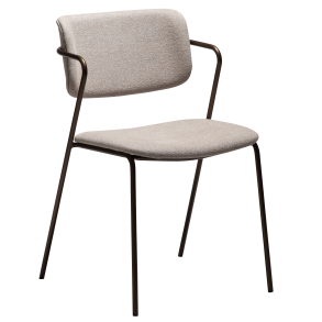 DAN-FORM ZED Stol Cashmere bouclé stof m. antikke messing ben