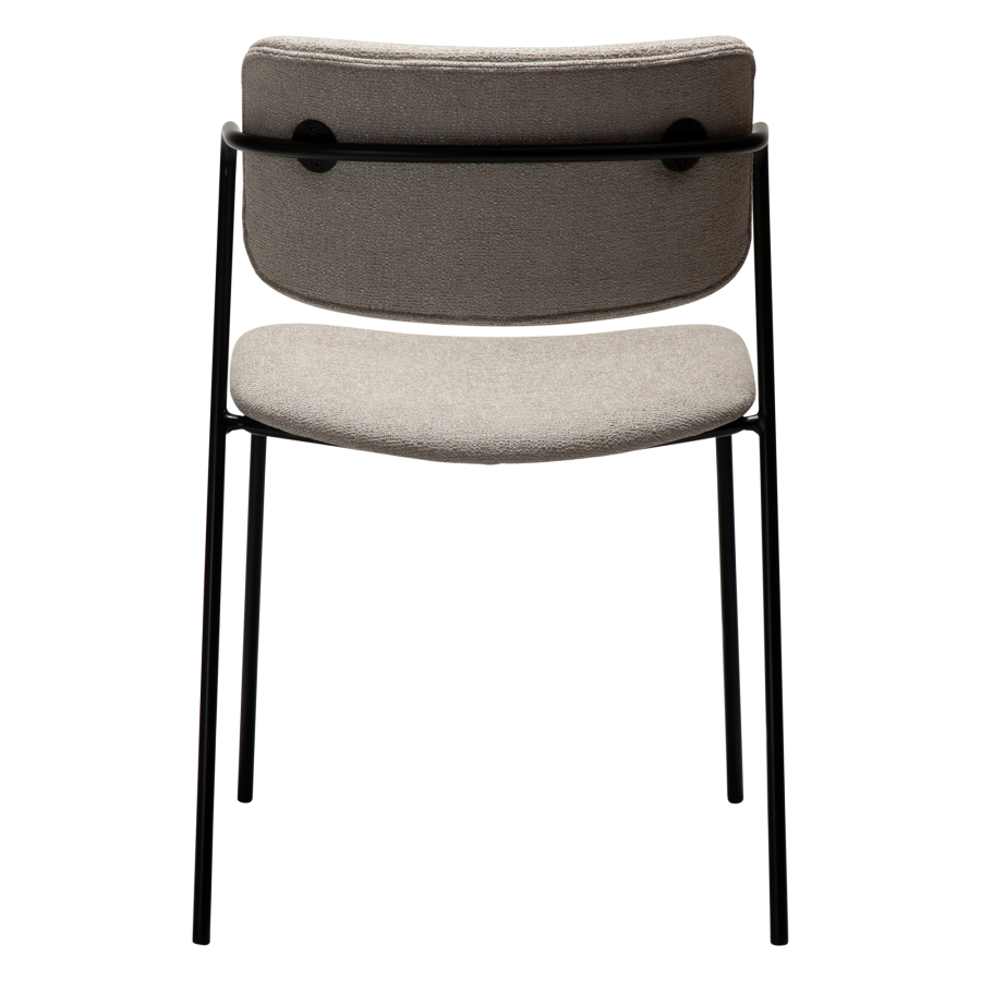 DAN-FORM ZED Stol Cashmere bouclé stof m. sorte ben