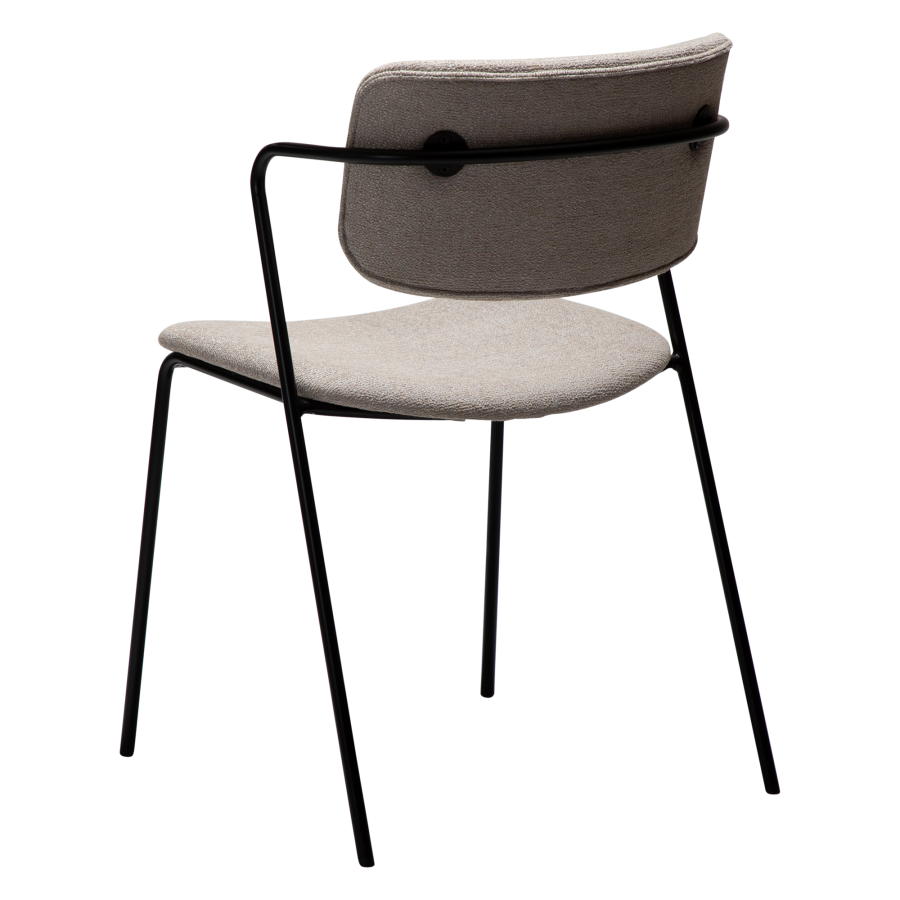 DAN-FORM ZED Stol Cashmere bouclé stof m. sorte ben