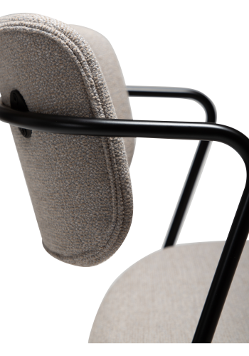 DAN-FORM ZED Stol Cashmere bouclé stof m. sorte ben