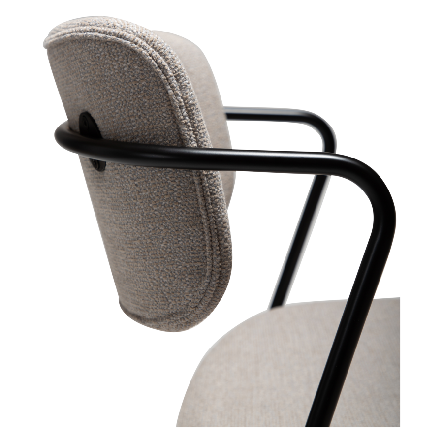 DAN-FORM ZED Stol Cashmere bouclé stof m. sorte ben