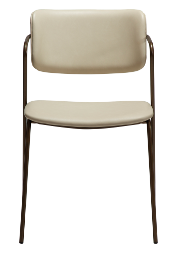 DANFORM Zed spisebordsstol, m. armln - matteret mandel kunstlder og antik messing stl