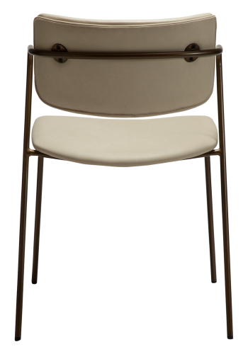 DANFORM Zed spisebordsstol, m. armln - matteret mandel kunstlder og antik messing stl