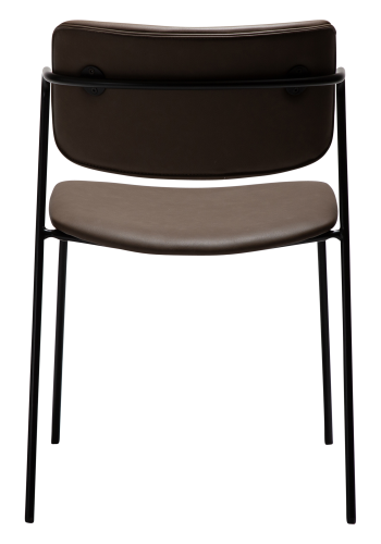 DAN-FORM ZED Stol Major brunt imiteret lder m. sorte ben